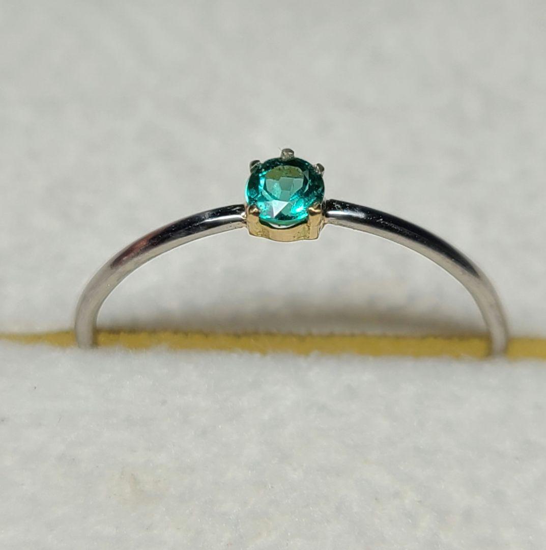 高クラリティ!!★ブラジルバターリャパライバトルマリンリングPt900、18金★