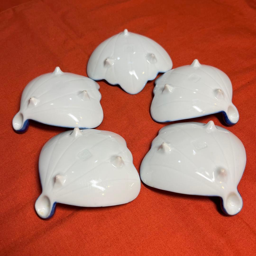 取皿（羽子板）小皿（羽根型）箸置（羽根型）の各5枚セット