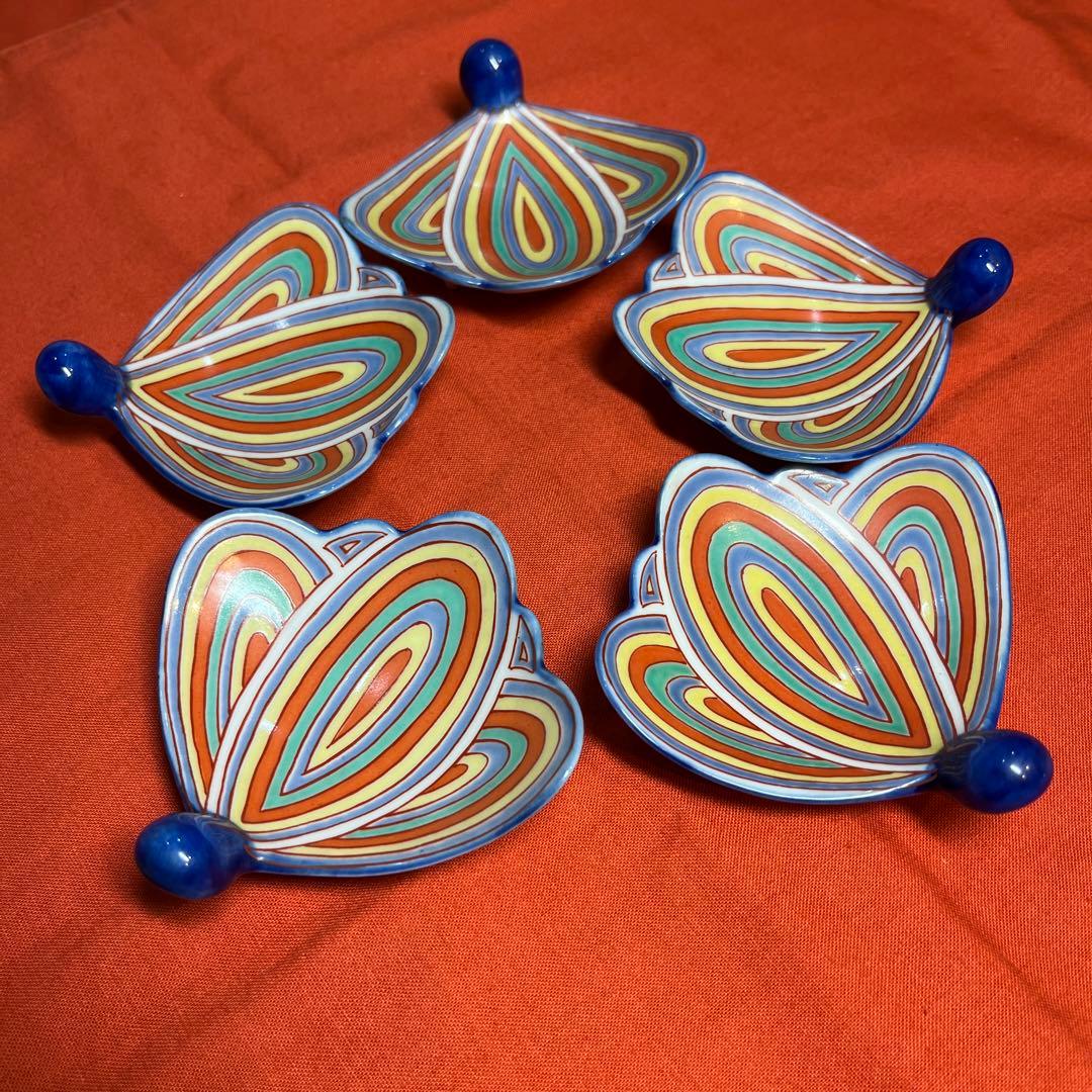 取皿（羽子板）小皿（羽根型）箸置（羽根型）の各5枚セット