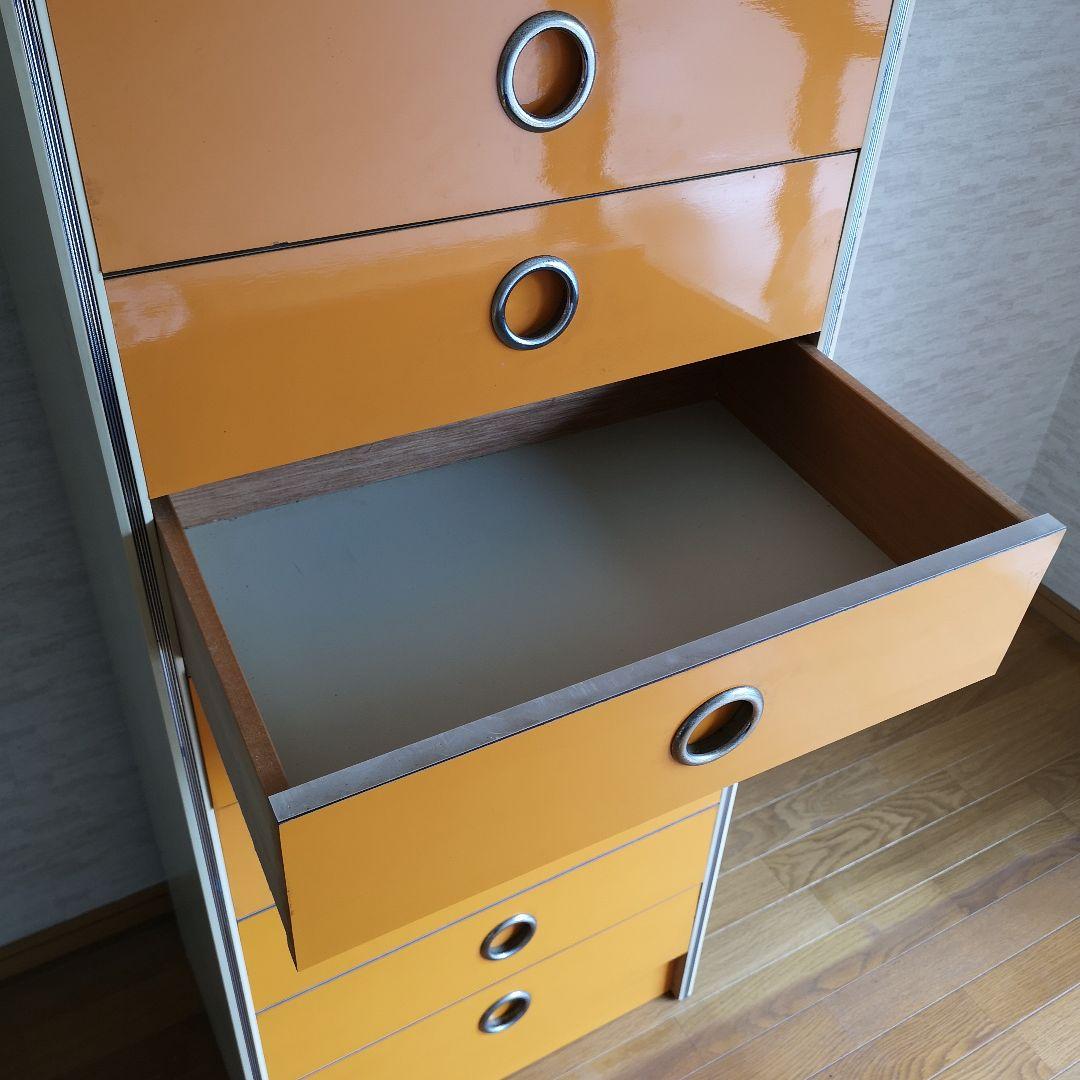 オレンジ タンス 昭和レトロ レトロポップ - メルカリ