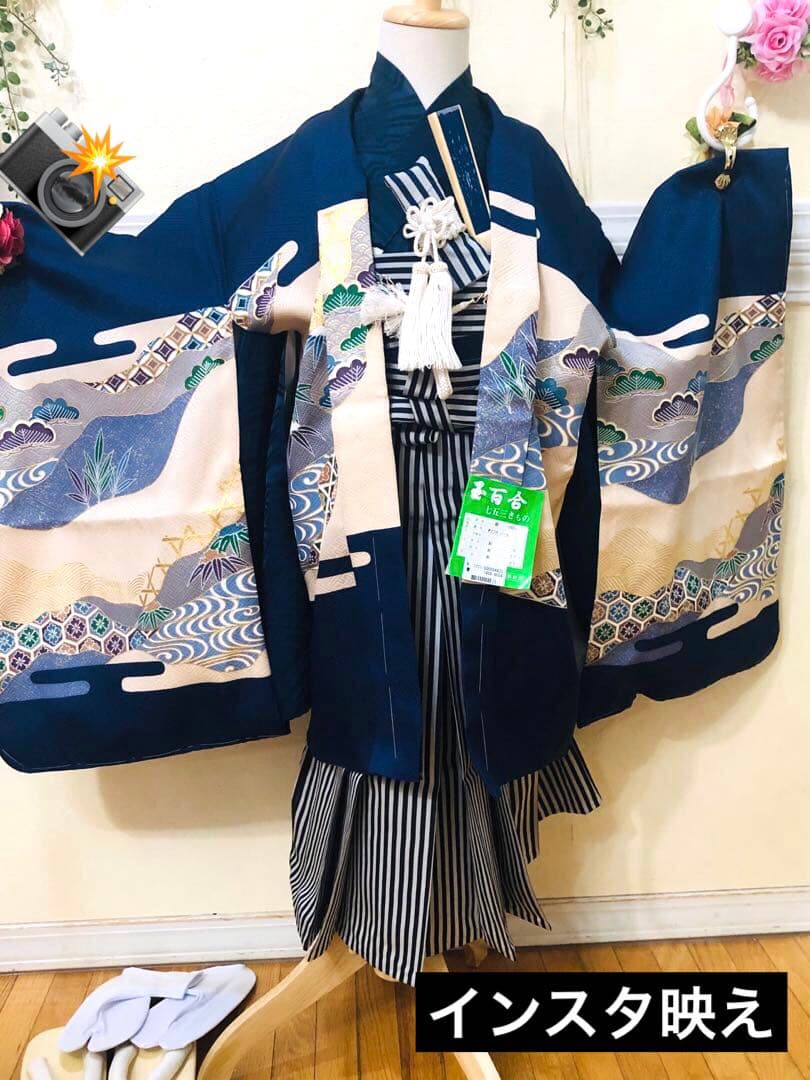 七五三 五歳‼️羽織り新品しつけタグ付き‼️人気兜鷹完全フルセット‼️家からは無し‼️