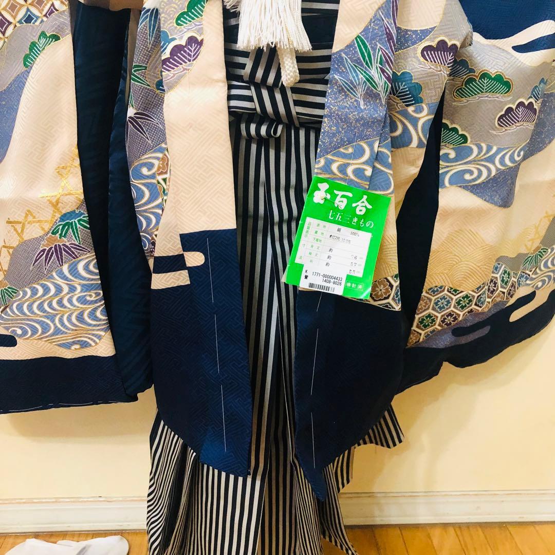 七五三 五歳‼️羽織り新品しつけタグ付き‼️人気兜鷹完全フルセット‼️家からは無し‼️