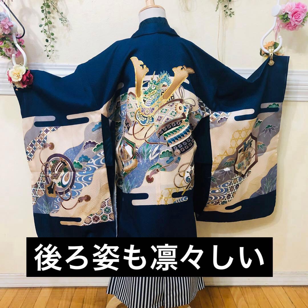 七五三 五歳‼️羽織り新品しつけタグ付き‼️人気兜鷹完全フルセット‼️家からは無し‼️
