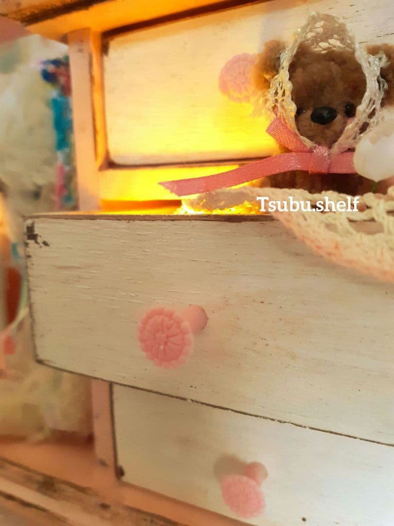 アンティーク・ヴィンテージ調　シャビー　ドロワー　シェルフ　置き型