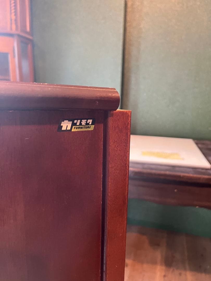 ._.*＊希少 オールドカリモク ライティングビューロー 机 小ぶりデスク