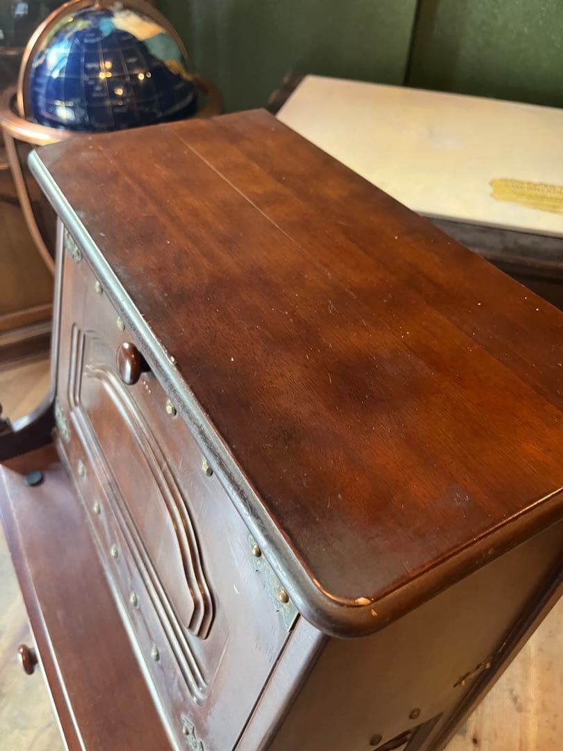 ._.*＊希少 オールドカリモク ライティングビューロー 机 小ぶりデスク