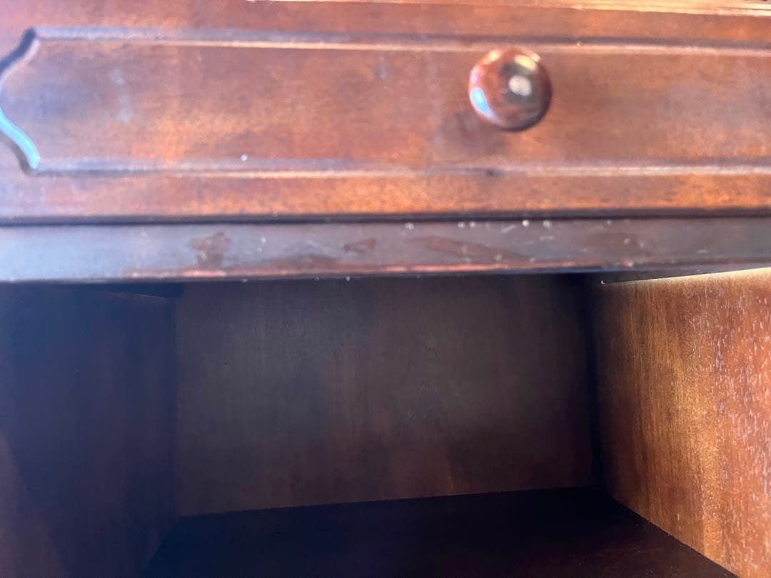 ._.*＊希少 オールドカリモク ライティングビューロー 机 小ぶりデスク