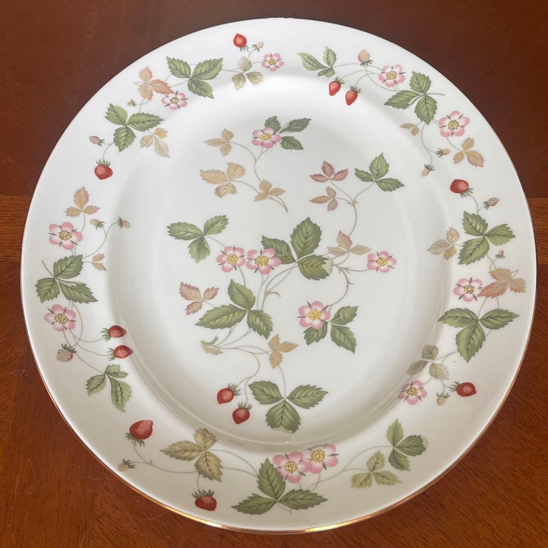 【美品】英国製　ウェッジウッド★ワイルドストロベリー★オーバルパーティプレート②