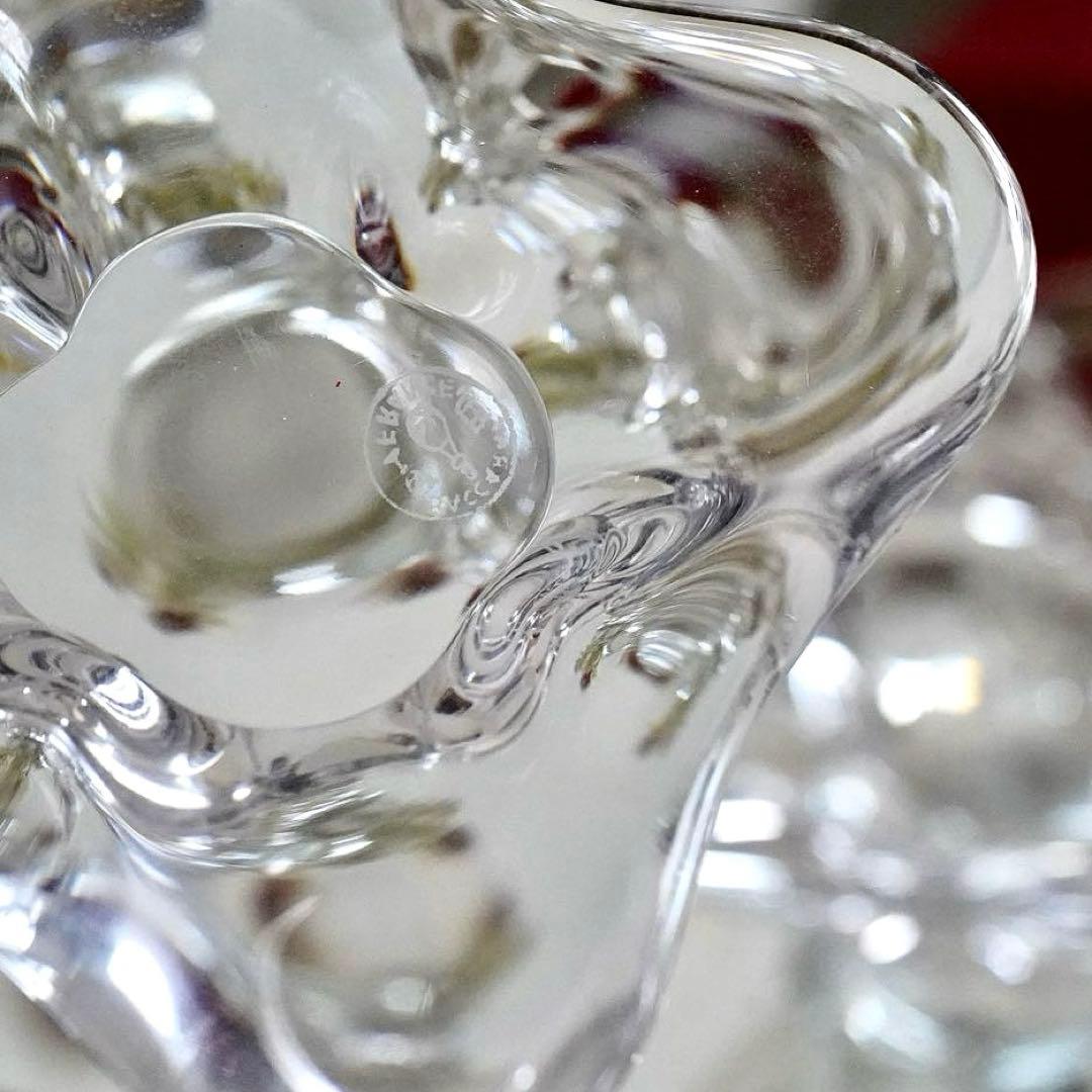 ★希少美品★オールドバカラBACCARAT 花びら型バターディッシュ 4客セット