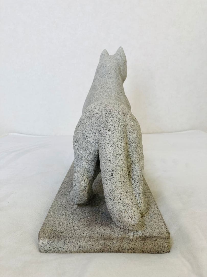 キツネ　狐　お稲荷様　お狐様　石像　白御影石　置物　ご利益　縁起物　商売繁盛