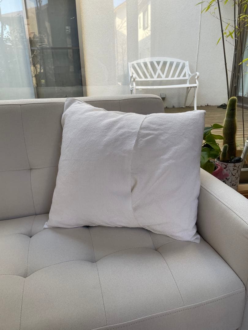 花と蝶のメキシコ伝統テナンゴ刺繍クッションカバー