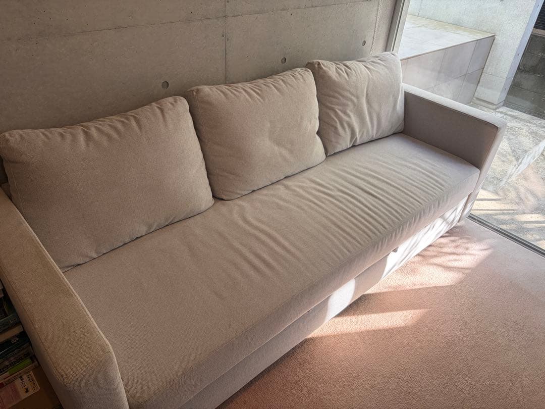 ニトリ 3人掛けソファベッド 布張りタイプ