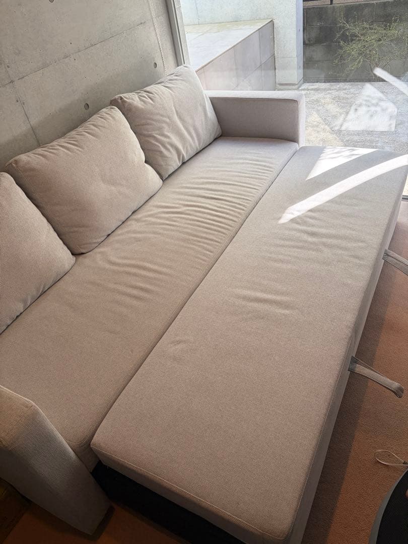 ニトリ 3人掛けソファベッド 布張りタイプ