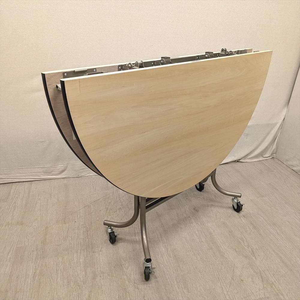 美品　直径150　フライトテーブル　折り畳み　円テーブル　会議　レセプション　C