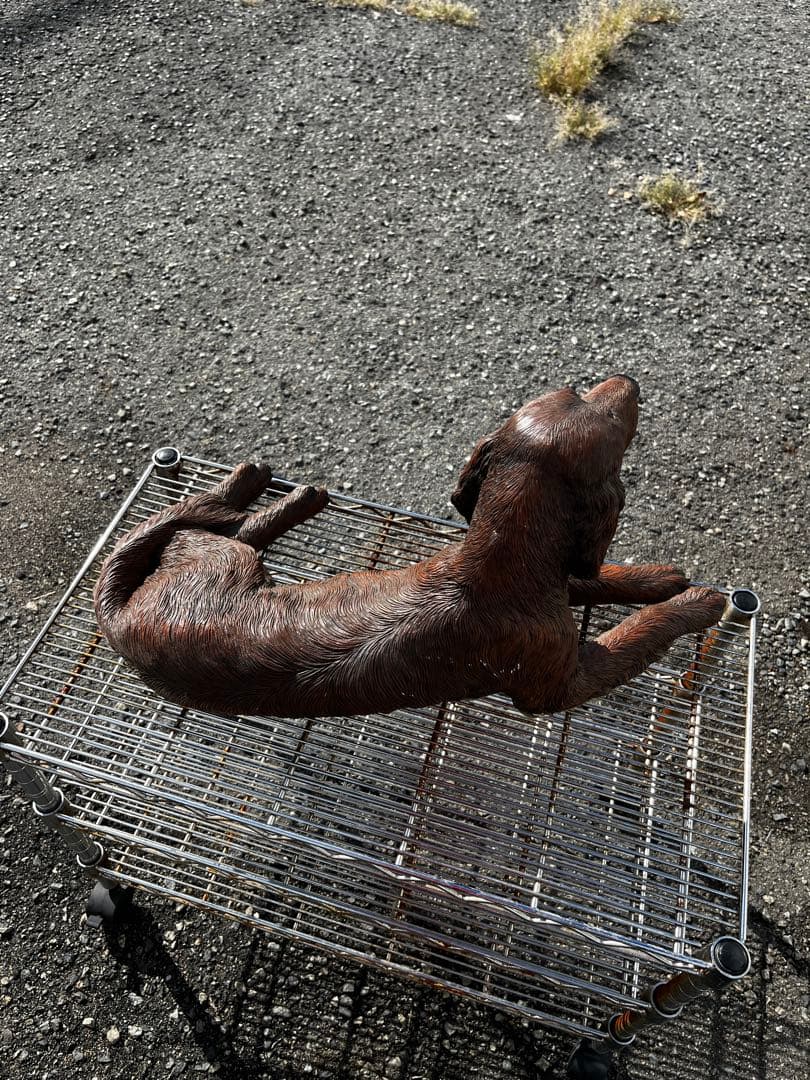 アンティーク　木製　犬の置物　イタリア製