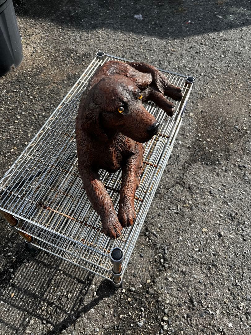 アンティーク　木製　犬の置物　イタリア製