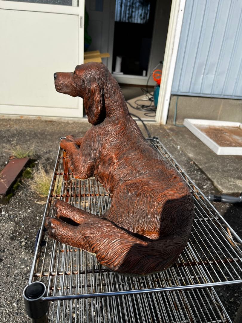 アンティーク　木製　犬の置物　イタリア製