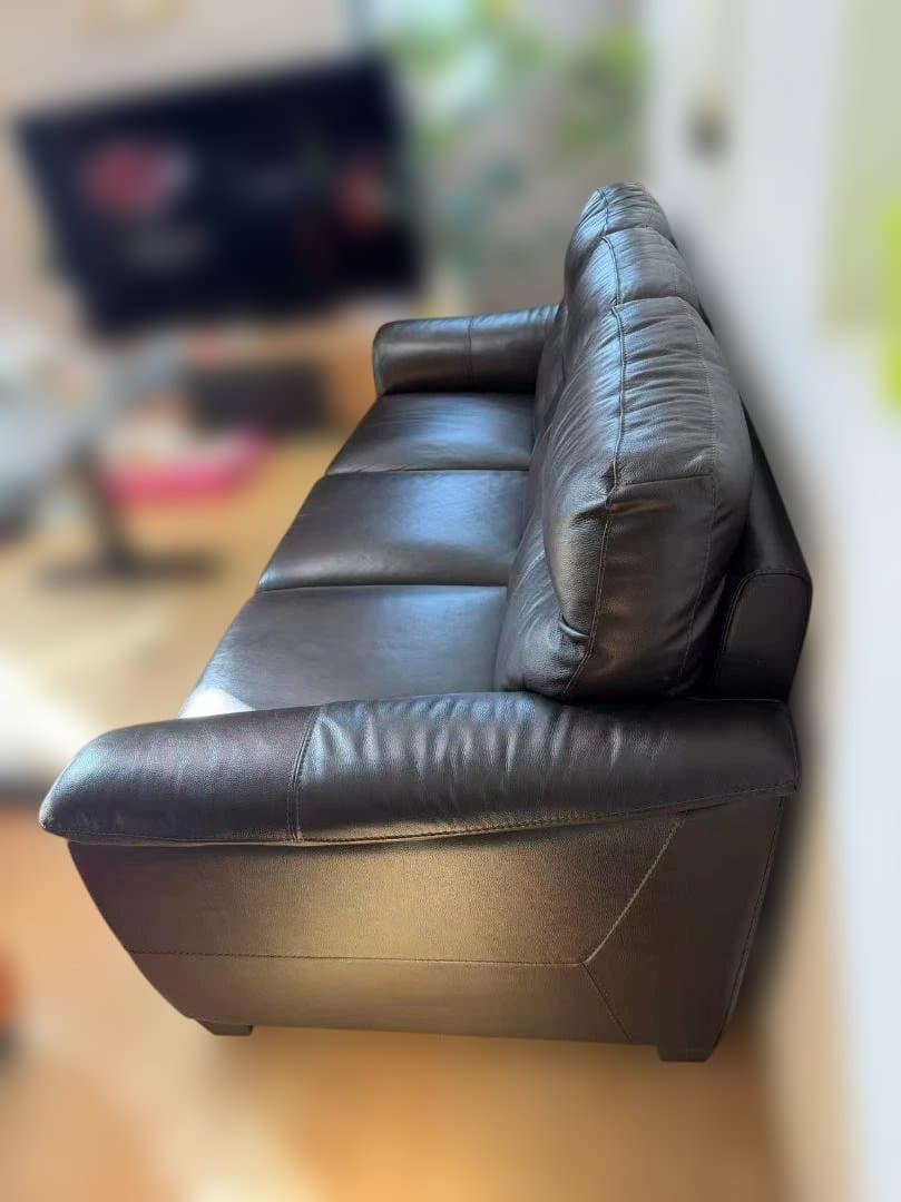 半革タイプ３人掛けソファ