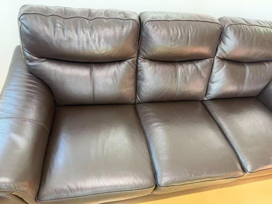 半革タイプ３人掛けソファ