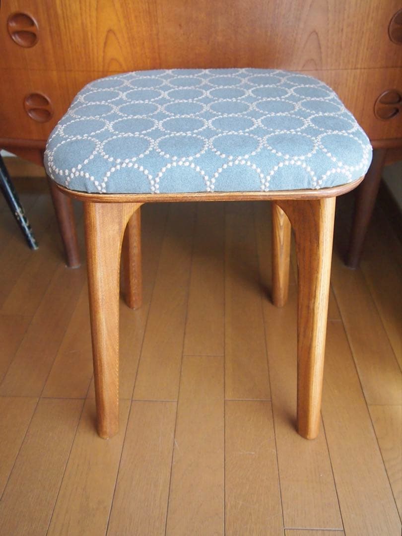 ミナペルホネン ハンドメイド アッシュ スクエア スツール タンバリン 生地