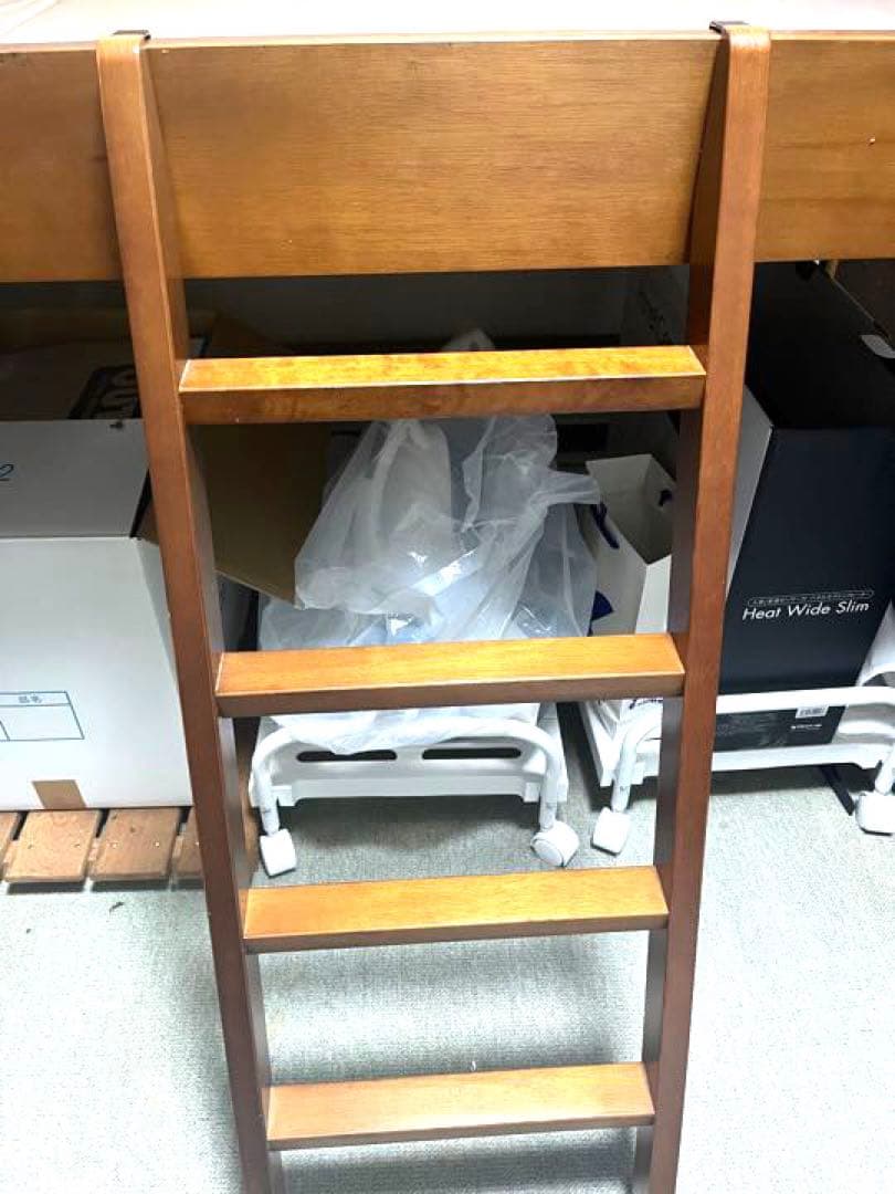 ロフトベット ベット 木製 シングルベット ローベット ブラウン システムベット