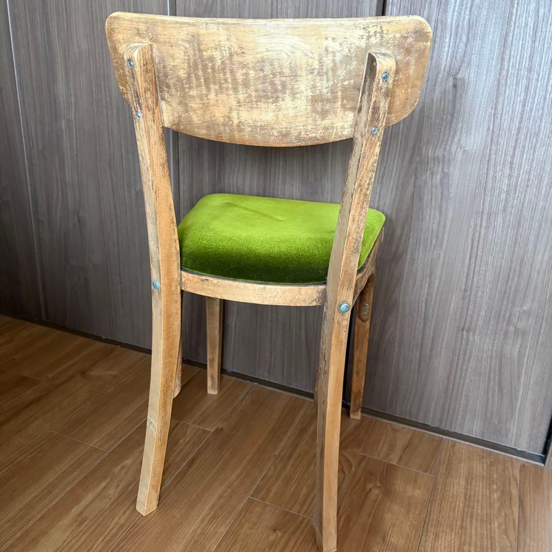 骨董市　アンティーク　チェアー　無垢　椅子　古道具　味ある木材