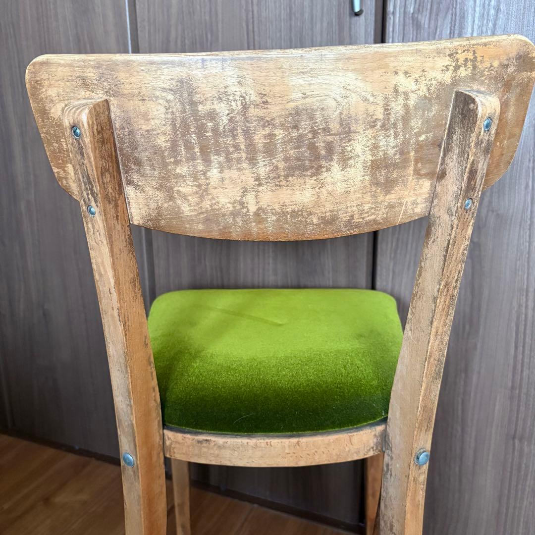 骨董市　アンティーク　チェアー　無垢　椅子　古道具　味ある木材