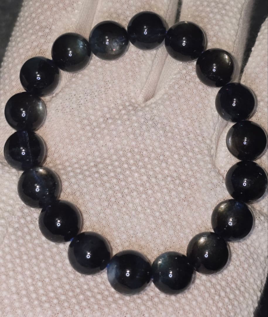 ブラックアクアマリンブレスレット
