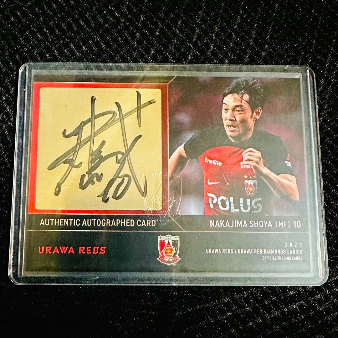 スリーブ&硬化ケース入り匿名配送】直筆サインカード 浦和レッズ 中島