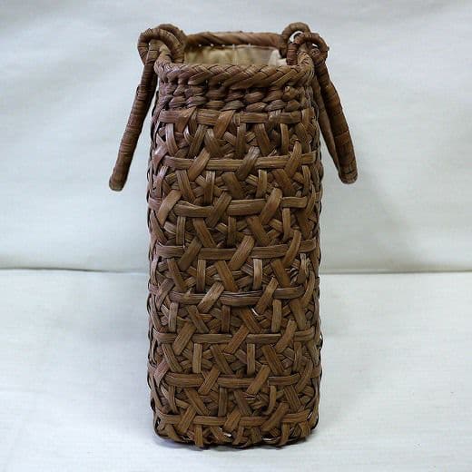 最高級 国産 山葡萄 やまぶどう 六つ目紋様編み かごバッグ 二番皮