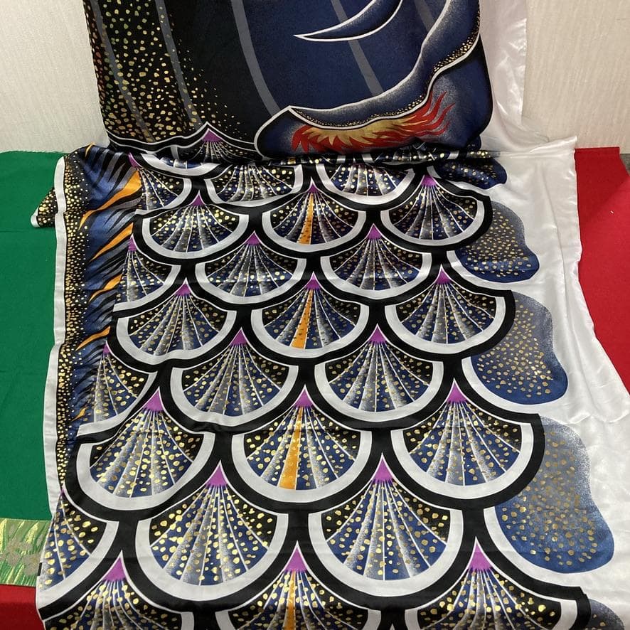 SKO117 太陽鯉のぼり5m 黒 　黒鯉5m　お父さん鯉5m　端午の節句鯉