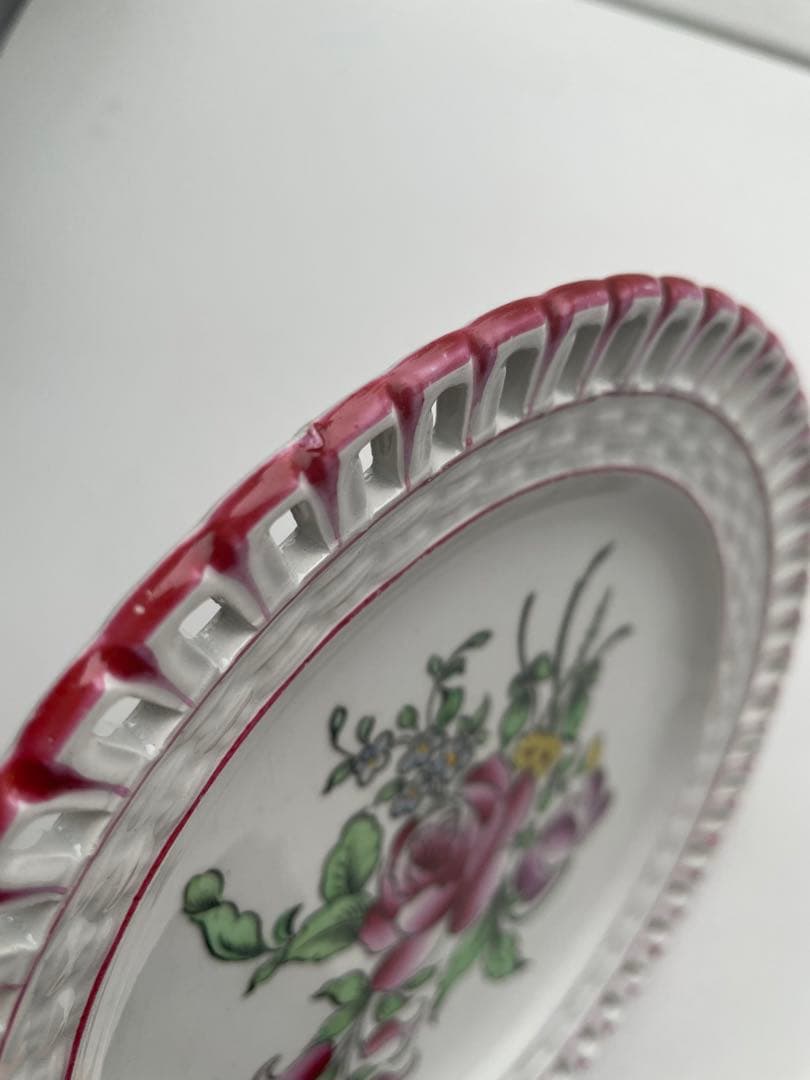希少　Luneville パニエ　デザート皿　薔薇とチューリップ皿おまとめ