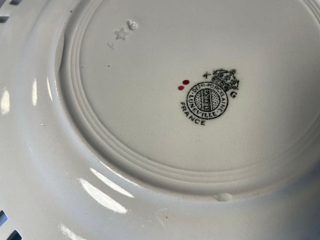 希少　Luneville パニエ　デザート皿　薔薇とチューリップ皿おまとめ