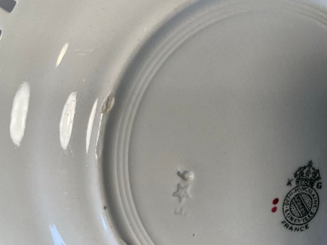 希少　Luneville パニエ　デザート皿　薔薇とチューリップ皿おまとめ