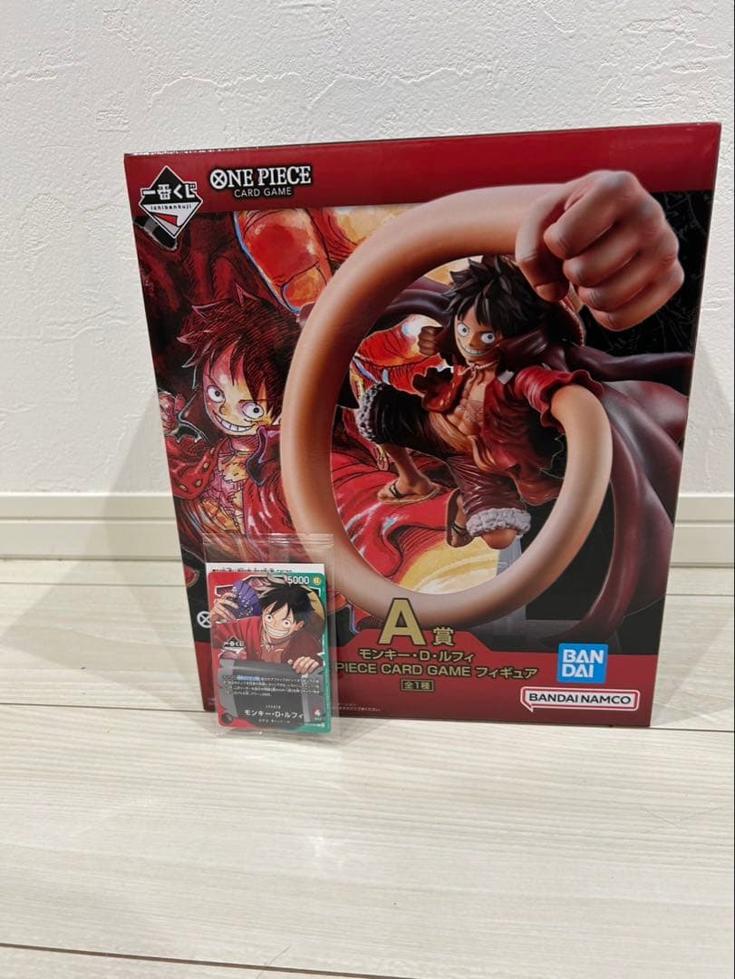 一番くじ】ワンピース A賞 フィギュア、プロモカード モンキー・D