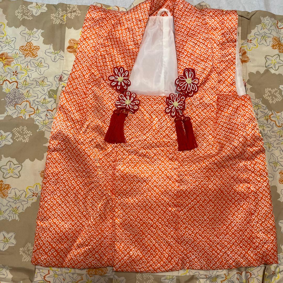 七五三　3歳　着物セット　かのこ　被布　ベージュ