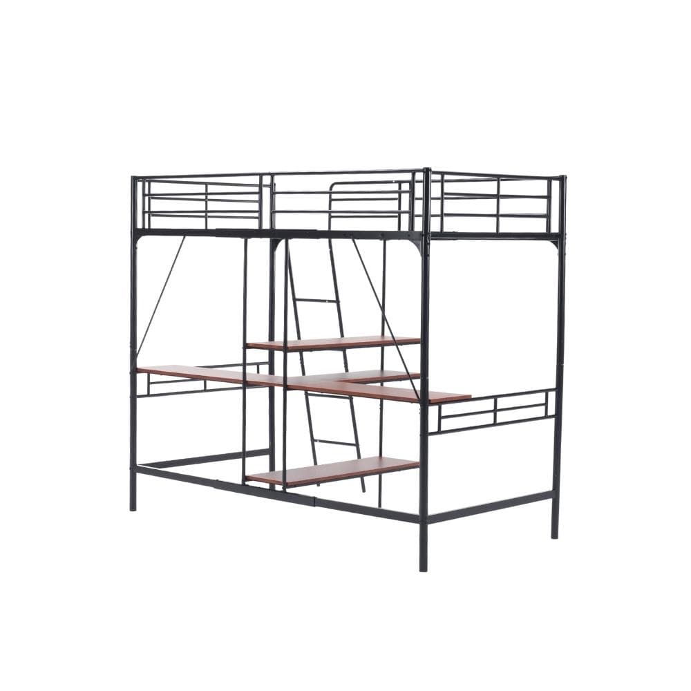 2025年新作 ロフトベッド シングル 収納棚付き 北欧風 木目 子供ベッド