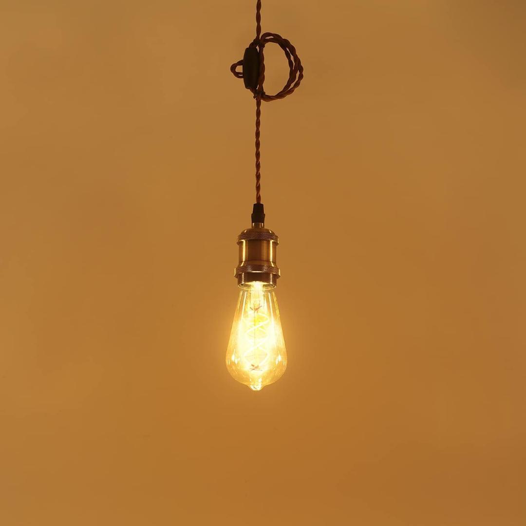 【M1844-85-59】ペンダントライト E26 LED電球付き エジソン電球