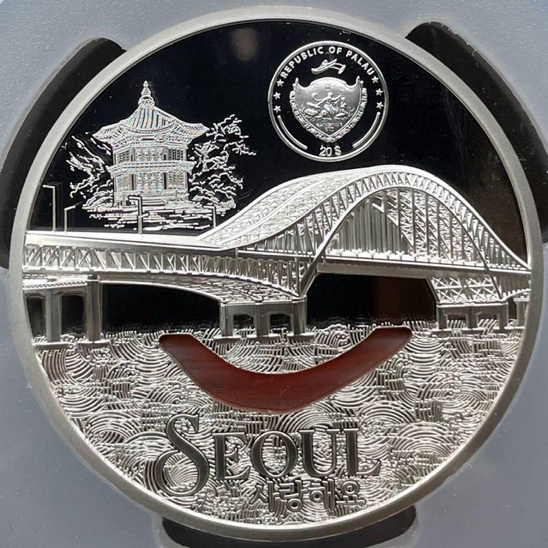 【最高鑑定】2024 パラオ ソウル ティファニーアート 3オンス銀貨 純銀