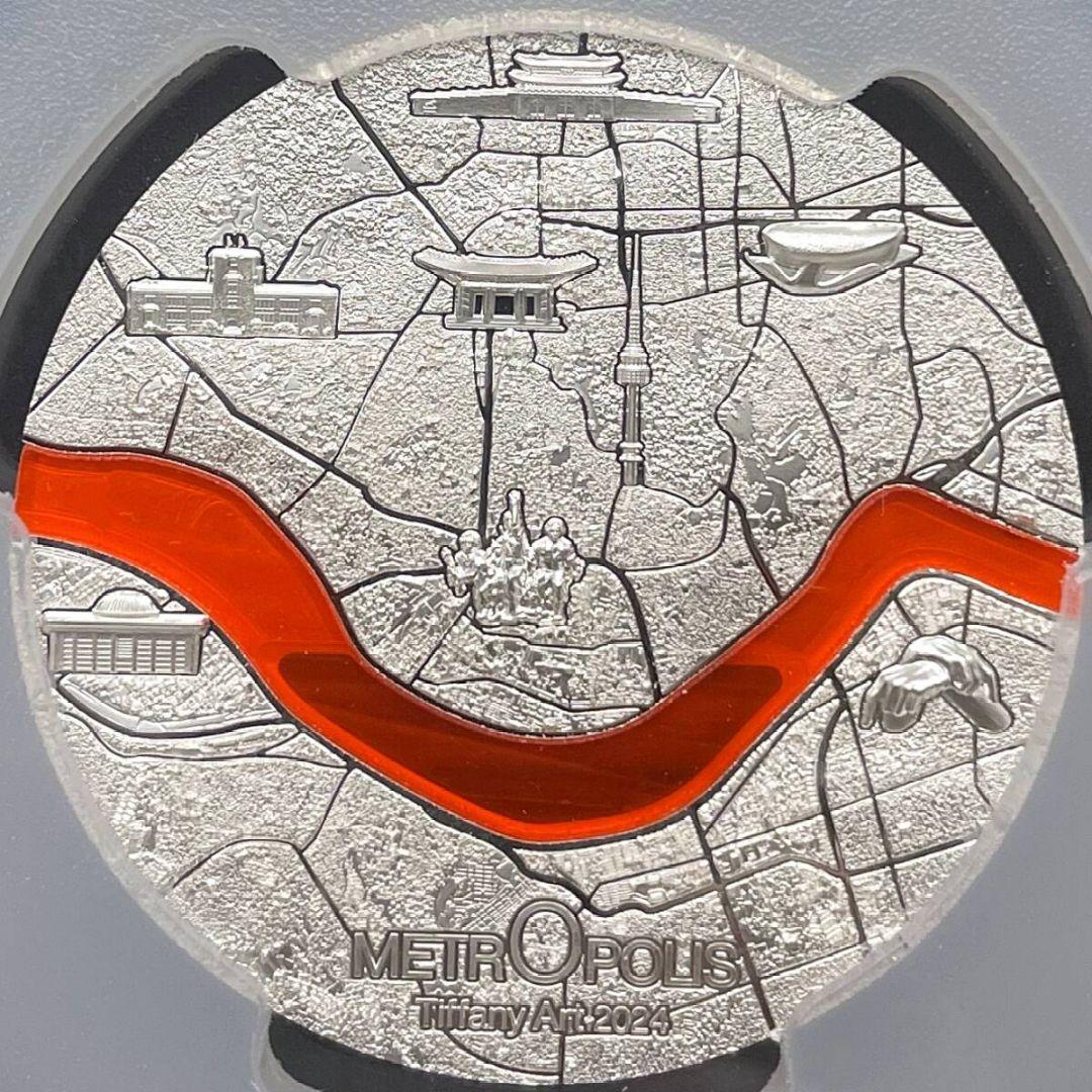 【最高鑑定】2024 パラオ ソウル ティファニーアート 3オンス銀貨 純銀