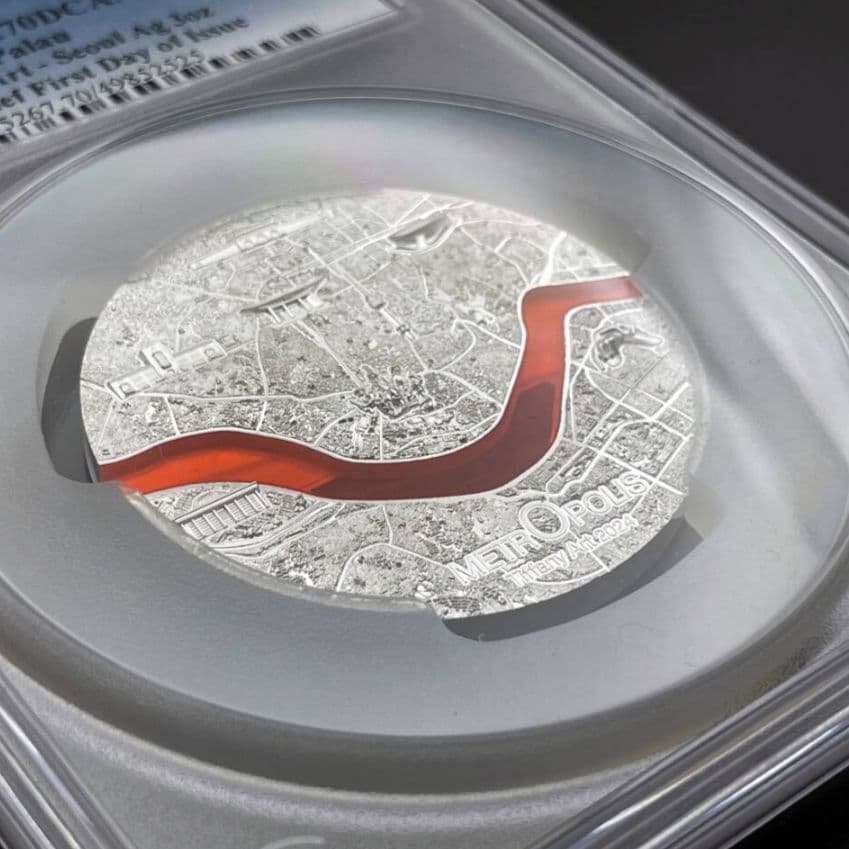 【最高鑑定】2024 パラオ ソウル ティファニーアート 3オンス銀貨 純銀