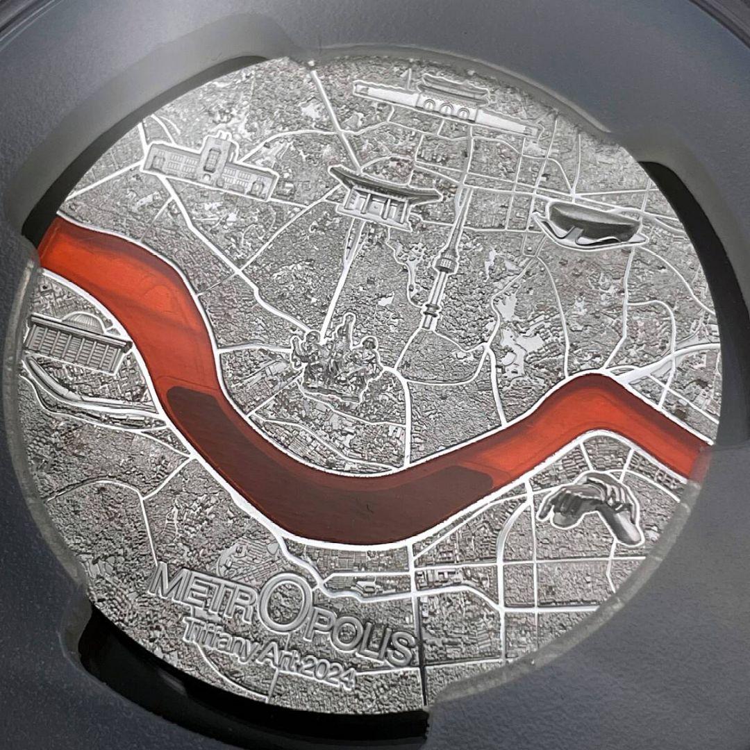 【最高鑑定】2024 パラオ ソウル ティファニーアート 3オンス銀貨 純銀