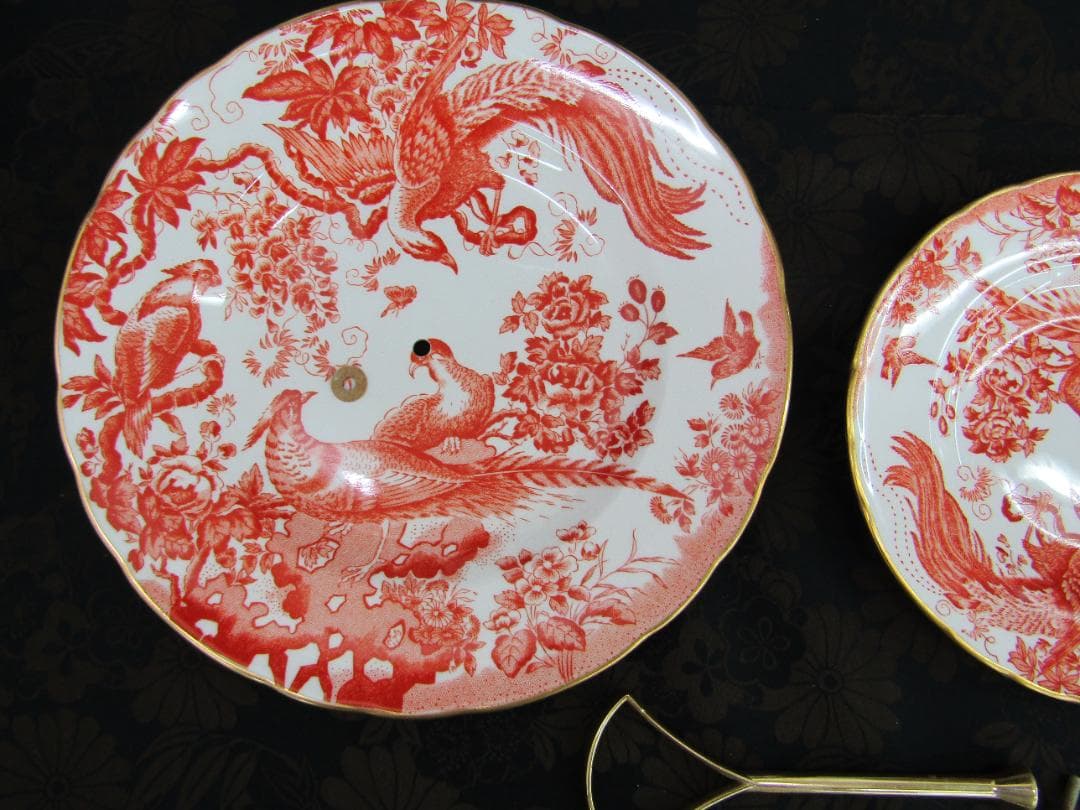 激レア　ロイヤルクラウンダービー　エイビスレッド 2段ケーキスタンド