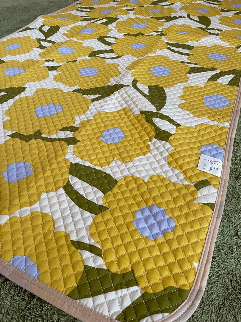 2枚セット【シビラ】ポコポコ敷パッド　100×205 カラダス　レッド　イエロー