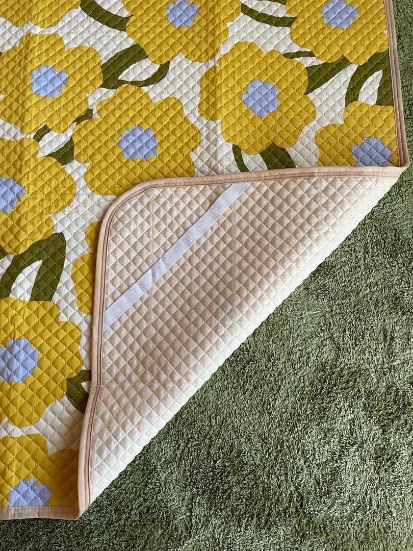 2枚セット【シビラ】ポコポコ敷パッド　100×205 カラダス　レッド　イエロー