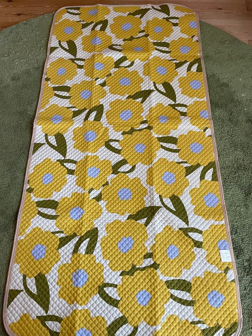 2枚セット【シビラ】ポコポコ敷パッド　100×205 カラダス　レッド　イエロー