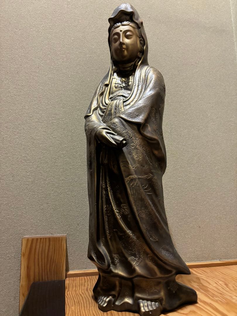 如来観音立像 大型　メタル製　アンティーク