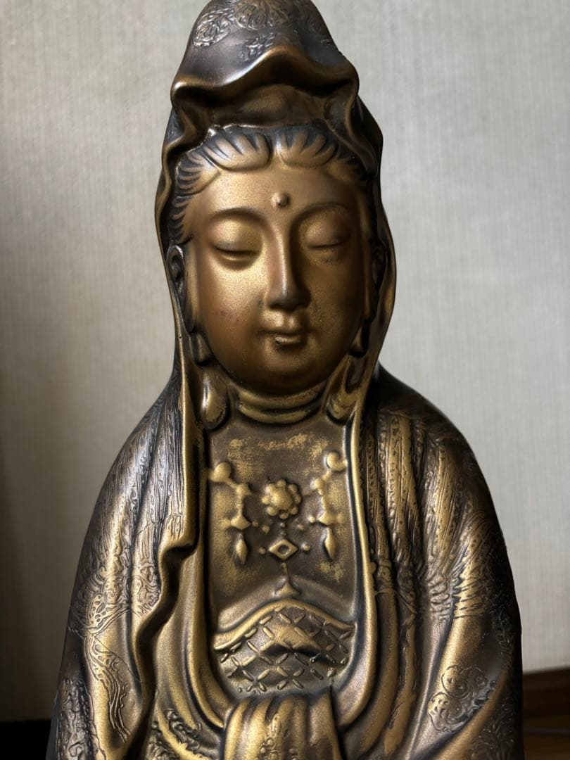 如来観音立像 大型　メタル製　アンティーク