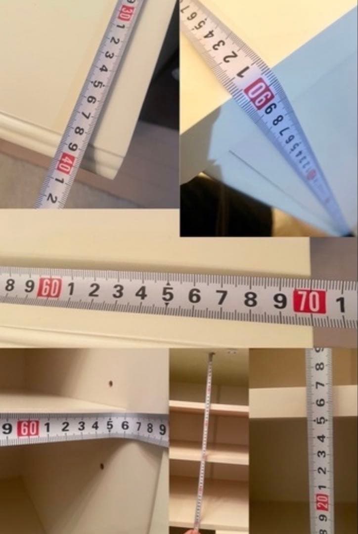 【アンティーク】ガラスキャビネット　ディスプレイ　白　オフホワイト　サロン　展示