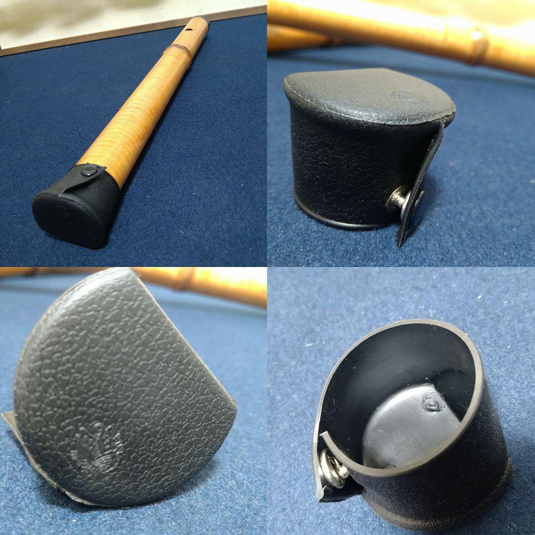 AH57 尺八 完全正律官 二尺三寸官 都山流 胡蝶 歌口カバー ワダ楽器 美品